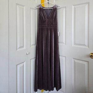 Lulus Beautiful Night Dusty Purple Velvet Sleeveless Maxi Dress Size S